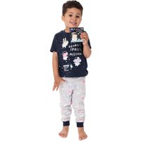 Short Sleeve Long Leg Pyjama Set Blue m