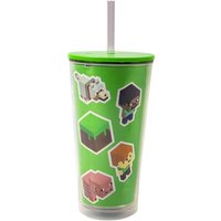 Straw Water Bottle Green