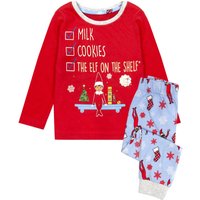 The Elf On The Shelf Long Sleeve Long Leg Pyjama Set | Red | Official Merch | Size: 18-24 m