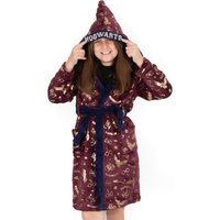Harry Potter Girl's Kids Bathrobe (Red) in Red | Size: 7-8 Years