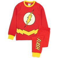 DC Comics Boy's Kids Long Sleeve Long Leg Pyjama Set (Red) in Red | Size: 9-10 Years