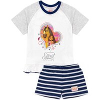 DreamWorks Girl's Toddler Short Sleeve Short Leg Pyjama Set (Navy) in Grey | Size: 7-8 Years