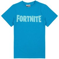 Fortnite Boy's Kids Short Sleeved T-Shirt (Blue) in Blue | Size: Medium