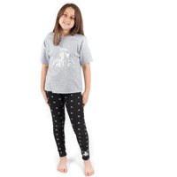Playstation Girl's Kids Short Sleeve Long Leg Pyjama Set (Grey) in Grey | Size: 9-10 Years