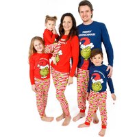 The Grinch Men's Long Sleeve Long Leg Pyjama Set | Blue | Official Merch | Size: Large