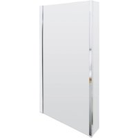 Balterley Chrome 6mm Toughened Safety Glass Reversible L Shaped Bath Screen in Silver