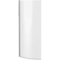 Balterley Reversible Chrome Curved P Shaped Shower Bath Screen 1400 x 720mm in Silver