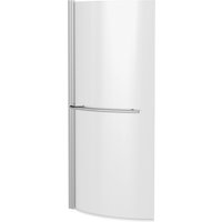 Balterley 6mm Toughened Safety Glass Reversible P-Bath Screen, Towel Rail Chrome in Silver