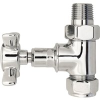 Heating Crosshead Straight Radiator Valve Pack Chrome