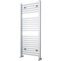 Balterley Heated Vertical Towel Ladder Square Rail 1167 BTU, 1200x500mm - Chrome in Silver