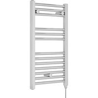 Balterley Electric Vertical Round Towel Rail with 13 Rails, 720x400mm - Chrome in Silver