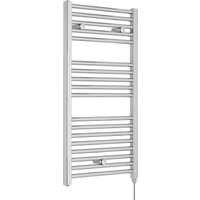 Balterley Electric Vertical Round Towel Rail, 18 Rails, 920x480mm, 300W - Chrome in Silver