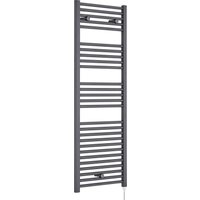 Balterley Electric Vertical Round Towel Rail & 27 Rails, 1375x480mm, Anthracite in Grey