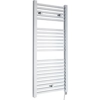 Balterley Electric Vertical Square Towel Rail 300 Watt Chrome 1110x 500mm in Silver