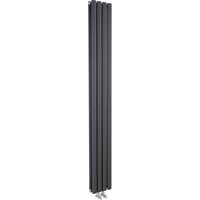 Balterley Embrace Compact Vertical Double Panel Radiator 1800x236mm - Anthracite in Grey