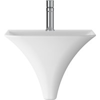 Balterley Summit Modern Wall Hung 1 Tap Hole Ceramic Basin 460mm - White