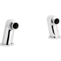 Balterley Tap Accessories Round Minimalist Inlet Legs Pair Chrome in Silver