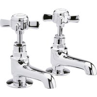 Kingsey Traditional Crosshead Basin Taps Chrome