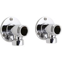 Backplate Elbow Unions Pair Chrome