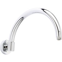 Round Wall Mount Curved Shower Arm Chrome 303mm
