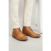 Silver Street London Men's Ludgate Leather Boots in Tan | Size: 11