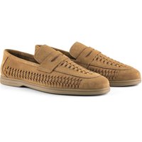Perth Suede Leather Woven Loafers