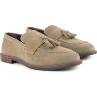 Charleston Premium Suede Leather Casual Tassel Loafers Light
