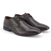 Silver Street London Men's Rowley Leather Lace-up Formal Derby Shoes in Brown | Size: 10