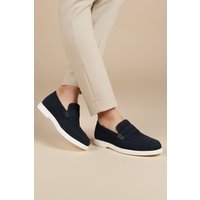 San Nicola Suede Leather Casual Penny Loafers