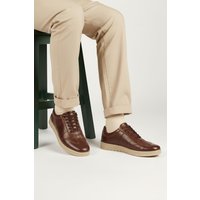 Marco Leather Casual Trainers Dark