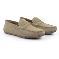 Silver Street London Men's Bari Suede Leather Casual Driving Loafers in Taupe | Size: 9