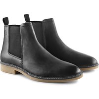 Silver Street London Men's Pimlico Premium Leather Chelsea Boots in Black | Size: 9