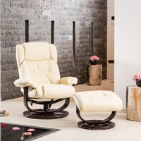 Artemis Home Gilchrist Swivel Recliner & Footstool in Cream