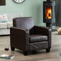 Artemis Home Bethel Faux Leather Armchair in Brown