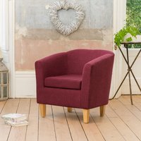 Artemis Home Alderwood 68cm Wide Fabric Tub Chair Armchair in Plum