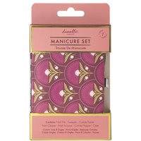 Danielle Creations Women's Burgundy Floral 7 Piece Manicure Set