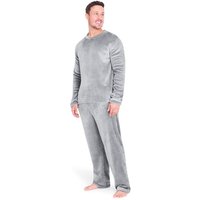 Long Pyjama Set Super Soft Fleece 2 Piece Cosy Comfy Nightwear Sleepwear