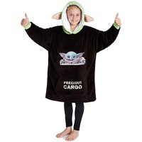 Mandalorian Men's Oversized Hooded Poncho in Black