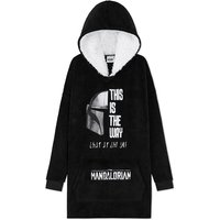 Star Wars Men's The Mandalorian Oversized Hooded Poncho in Black