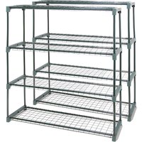 Set 2 4 Tier Garden Greenhouse Staging 1.07m