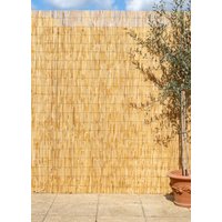 Primrose Peeled Reed Natural Screening Roll Privacy Wind Protection 3m x 1m in Brown