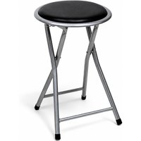 Oypla Padded Folding Breakfast Kitchen Stool Seat in Black