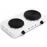 Oypla Double Electric Kitchen Hot Plate in White