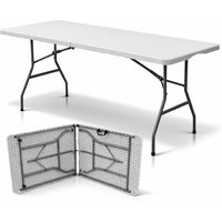 Oypla 6ft Folding Outdoor Trestle Table in White