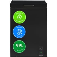 Abode Chest Freezer Freestanding 99L Suitable Garage Outbuilding A99CF0E1 in Black