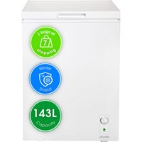 Abode Chest Freezer Freestanding 142L Suitable Garage Outbuilding A142CF0E1 in White