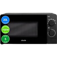 Abode 20 Litre 700W Manual Microwave with Defrost AMM2005B in Black