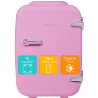 Abode 4L Mini Cooler for Makeup Storage, Drinks, Cosmetics in Pink