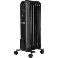 Russell Hobbs 1500W Electric Heater 7 fin Oil Filled Radiator RHOFR7004 in Black