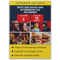 Activity Superstore West End Show & Afternoon Tea or Dinner Gift Experience